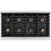 imageZLINE Autograph 48 in Paramount DuoPro Gas Range in Stainless Steel with Gold Helix Handles PSGRZ48KG