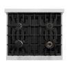 imageZLINE Autograph Edition 30 in 42 cu ft Classic Dual Fuel Range with 4 Burner Gas Cooktop and Electric Convection Oven in Satin Stainless Steel with Matte Black Accents CDRSZ30MB