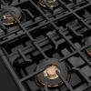 imageZLINE Autograph Edition 30 in 42 cu ft Paramount Gas Range with 4 Burner DuoPro Cooktop and Convection Gas Oven in Black Stainless Steel and Champagne Bronze Accents PSGRBZ30CB