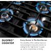 imageZLINE Autograph Edition 30 in 42 cu ft Paramount Gas Range with 4 Burner DuoPro Cooktop and Convection Gas Oven in Satin Stainless Steel and Polished Gold Accents PSGRSZ30G
