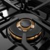 imageZLINE Autograph Edition 30 in 42 cu ft Paramount Gas Range with 4 Burner DuoPro Cooktop and Convection Gas Oven in Satin Stainless Steel and Polished Gold Accents PSGRSZ30G