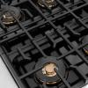imageZLINE Autograph Edition 30 in 42 cu ft Paramount Gas Range with 4 Burner DuoPro Cooktop and Convection Gas Oven in Satin Stainless Steel and Polished Gold Accents PSGRSZ30G
