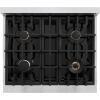imageZLINE Autograph Edition 30 in 42 cu ft Select Dual Fuel Range with 4 Burner Gas Cooktop and Electric Convection Oven in Satin Stainless Steel with Matte Black Accents HDRSZ30MB