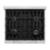 imageZLINE Autograph Edition 30 in 42 cu ft Select Dual Fuel Range with 4 Burner Gas Cooktop and Electric Convection Oven in Stainless Steel with Champagne Bronze Accents HDRZ30CB