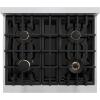 imageZLINE Autograph Edition 30 in 42 cu ft Select Dual Fuel Range with 4 Burner Gas Cooktop and Electric Convection Oven in Stainless Steel with Matte Black Accents HDRZ30MB