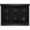 imageZLINE Autograph Edition 36 in 52 cu ft Classic Gas Range with 6 Burner Cooktop and Convection Gas Oven in Black Stainless Steel and Polished Gold Accents CGRBZ36G