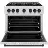 imageZLINE Autograph Edition 36 in 52 cu ft Classic Gas Range with 6 Burner Cooktop and Convection Gas Oven in Satin Stainless Steel and Matte Black Accents CGRSZ36MB