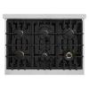 imageZLINE Autograph Edition 36 in 52 cu ft Classic Gas Range with 6 Burner Cooktop and Convection Gas Oven in Stainless Steel with White Matte Door and Champagne Bronze Accents CGRZWM36CB