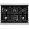 imageZLINE Autograph Edition 36 in 52 cu ft Paramount Dual Fuel Range with 6 Burner DuoPro Cooktop and Electric Convection Oven in Satin Stainless Steel and Champagne Bronze Accents PSDRSZ36CB