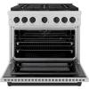 imageZLINE Autograph Edition 36 in 52 cu ft Paramount Dual Fuel Range with 6 Burner DuoPro Cooktop and Electric Convection Oven in Satin Stainless Steel and Matte Black Accents PSDRSZ36MB