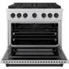 imageZLINE Autograph Edition 36 in 52 cu ft Paramount Dual Fuel Range with 6 Burner DuoPro Cooktop and Electric Convection Oven in Stainless Steel and Matte Black Accents PSDRZ36MB