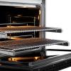 imageZLINE Autograph Edition 36 in 52 cu ft Paramount Dual Fuel Range with 6 Burner DuoPro Cooktop and Electric Convection Oven with Black Matte Door and Champagne Bronze Accents PSDRZBLM36CB