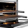 imageZLINE Autograph Edition 36 in 52 cu ft Paramount Dual Fuel Range with 6 Burner DuoPro Cooktop and Electric Convection Oven with White Matte Door and Matte Black Accents PSDRZWM36MB