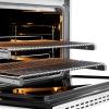imageZLINE Autograph Edition 36 in 52 cu ft Paramount Dual Fuel Range with 6 Burner DuoPro Cooktop and Electric Convection Oven with White Matte Door and Polished Gold Accents PSDRZWM36G