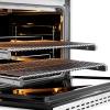 imageZLINE Autograph Edition 36 in 52 cu ft Paramount Gas Range with 6 Burner DuoPro Cooktop and Convection Gas Oven in Satin Stainless Steel with White Door and Polished Gold Accents PSGRSZWM36G
