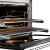 imageZLINE Autograph Edition 36 in 52 cu ft Paramount Gas Range with 6 Burner DuoPro Cooktop and Convection Gas Oven in Satin Stainless Steel with White Matte Door and Bronze Accents PSGRSZWM36CB