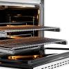 imageZLINE Autograph Edition 36 in 52 cu ft Paramount Gas Range with 6 Burner DuoPro Cooktop and Convection Gas Oven with White Matte Door and Matte Black Accents PSGRZWM36MB