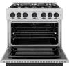 imageZLINE Autograph Edition 36 in 52 cu ft Select Dual Fuel Range with 6 Burner Gas Cooktop and Electric Convection Oven in Stainless Steel with Matte Black Accents HDRZ36MB