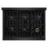 imageZLINE Autograph Edition 36 in 52 cu ft Select Gas Range with 6 Burner Cooktop and Convection Gas Oven in Black Stainless Steel and Polished Gold Accents HGRBZ36G
