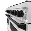 imageZLINE Autograph Edition 48 in 67 cu ft Classic Double Oven Dual Fuel Range with 8 Burner Gas Cooktop in Stainless Steel and Matte Black Accents CDRZ48MB