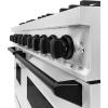 imageZLINE Autograph Edition 48 in 67 cu ft Classic Double Oven Gas Range with 8 Burner Cooktop in Stainless Steel and Matte Black Accents CGRZ48MB