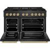 imageZLINE Autograph Edition 48 in 67 cu ft Paramount Dual Fuel Range with 8 Burner DuoPro Cooktop and Dual Ovens in Black Satin Stainless Steel and Champagne Bronze Accents PSDRBSZ48CB