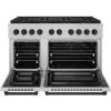 imageZLINE Autograph Edition 48 in 67 cu ft Paramount Dual Fuel Range with 8 Burner DuoPro Cooktop and Dual Ovens in Satin Stainless Steel and Matte Black Accents PSDRSZ48MB