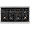 imageZLINE Autograph Edition 48 in 67 cu ft Paramount Dual Fuel Range with 8 Burner DuoPro Cooktop and Dual Ovens in Satin Stainless Steel and Polished Gold Accents PSDRSZ48G