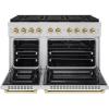 imageZLINE Autograph Edition 48 in 67 cu ft Paramount Dual Fuel Range with 8 Burner DuoPro Cooktop and Dual Ovens in Stainless Steel and Polished Gold Accents PSDRZ48G
