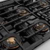 imageZLINE Autograph Edition 48 in 67 cu ft Paramount Dual Fuel Range with 8 Burner DuoPro Cooktop and Dual Ovens with White Matte Doors and Champagne Bronze Accents PSDRZWM48CB
