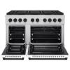 imageZLINE Autograph Edition 48 in 67 cu ft Paramount Dual Fuel Range with 8 Burner DuoPro Cooktop and Dual Ovens with White Matte Doors and Matte Black Accents PSDRZWM48MB