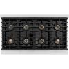 imageZLINE Autograph Edition 48 in 67 cu ft Paramount Dual Fuel Range with 8 Burner DuoPro Cooktop and Dual Ovens with White Matte Doors and Matte Black Accents PSDRZWM48MB