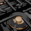 imageZLINE Autograph Edition 48 in 67 cu ft Paramount Gas Range with 8 Burner DuoPro Cooktop and Dual Ovens in Satin Stainless Steel and Polished Gold Accents PSGRSZ48G