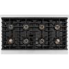 imageZLINE Autograph Edition 48 in 67 cu ft Paramount Gas Range with 8 Burner DuoPro Cooktop and Dual Ovens in Stainless Steel and Polished Gold Accents PSGRZ48G