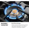 imageZLINE Autograph Edition 48 in 67 cu ft Paramount Gas Range with 8 Burner DuoPro Cooktop and Dual Ovens with Black Matte Doors and Champagne Bronze Accents PSGRZBLM48CB