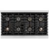 imageZLINE Autograph Edition 48 in 67 cu ft Paramount Gas Range with 8 Burner DuoPro Cooktop and Dual Ovens with White Matte Doors and Champagne Bronze Accents PSGRZWM48CB