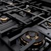 imageZLINE Autograph Edition 48 in 67 cu ft Select Double Oven Dual Fuel Range with 8 Burner Gas Cooktop in Black Stainless Steel and Champagne Bronze Accents HDRBZ48CB