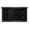 imageZLINE Autograph Edition 48 in 67 cu ft Select Double Oven Dual Fuel Range with 8 Burner Gas Cooktop in Black Stainless Steel and Polished Gold Accents HDRBZ48G