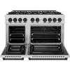 imageZLINE Autograph Edition 48 in 67 cu ft Select Double Oven Dual Fuel Range with 8 Burner Gas Cooktop in Stainless Steel and Matte Black Accents HDRZ48MB