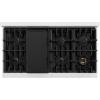 imageZLINE Autograph Edition 48 in 67 cu ft Select Double Oven Gas Range with 8 Burner Cooktop in Satin Stainless Steel and Matte Black Accents HGRSZ48MB