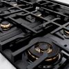imageZLINE Autograph Edition 48 in 67 cu ft Select Double Oven Gas Range with 8 Burner Cooktop in Satin Stainless Steel and Matte Black Accents HGRSZ48MB