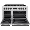 imageZLINE Autograph Edition 48 in 67 cu ft Select Double Oven Gas Range with 8 Burner Cooktop in Stainless Steel and Matte Black Accents HGRZ48MB