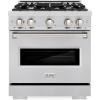 imageZLINE 30 in 42 cu ft Classic Gas Range with 4 Burner Cooktop and Convection Gas Oven in Stainless Steel CGR30