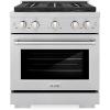 imageZLINE 30 in 42 cu ft Paramount Dual Fuel Range with 4 Burner DuoPro Cooktop and Electric Convection Oven in Satin Stainless Steel PSDRS30