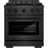 imageZLINE 30 in 42 cu ft Paramount Gas Range with 4 Burner DuoPro Cooktop and Convection Gas Oven in Black Satin Stainless Steel PSGRBS30