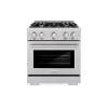 imageZLINE 30 in 42 cu ft Select Dual Fuel Range with 4 Burner Gas Cooktop and Electric Convection Oven in Stainless Steel HDR30