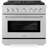 imageZLINE 36 in 52 cu ft Paramount Dual Fuel Range with 6 Burner DuoPro Cooktop and Electric Convection Oven in Satin Stainless Steel PSDRS36