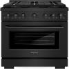 imageZLINE 36 in 52 cu ft Paramount Gas Range with 6 Burner DuoPro Cooktop and Convection Gas Oven in Black Stainless Steel PSGRB36