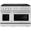 imageZLINE 48 in 67 cu ft Paramount Dual Fuel Range with 8 Burner DuoPro Cooktop and Dual Ovens in Stainless Steel PSDR48
