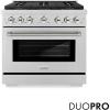 imageZLINE Autograph 36 in Paramount DuoPro Dual Fuel Range in Stainless Steel with Nickel Helix Handle PSDRZ36KPN